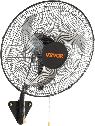 Miniatura 9 de VEVOR - Ventilador de pared de 18.0 pulgadas oscilante, de 3 velocidades, alta velocidad máxima de 4000 CFM, ventilador de pared industrial