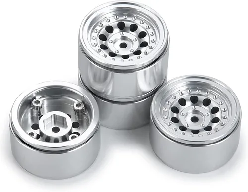 Miniatura 3 de RCLIONS 4 unids/1 Unidades de aluminio de 1 "Micro Beadlock ruedas llantas para todos 1:24 escala axial SCX24 Deadbolt RC Crawler Car Upgrades