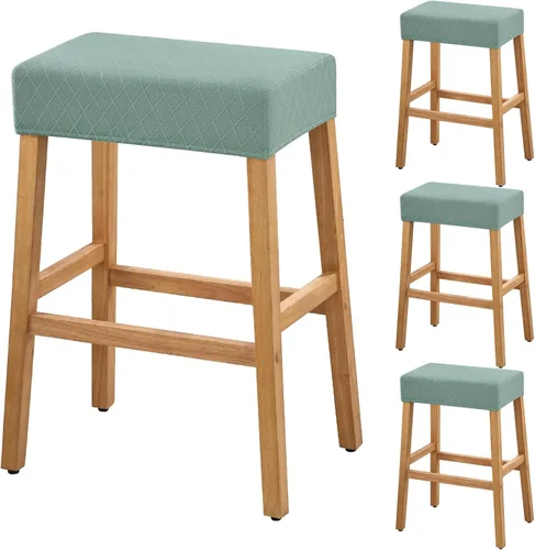 Miniatura 42 de YISUN Fundas de taburete rectangulares, paquete de 2 fundas elásticas impermeables para asiento de silla de montar, taburetes de bar, sillas de bar
