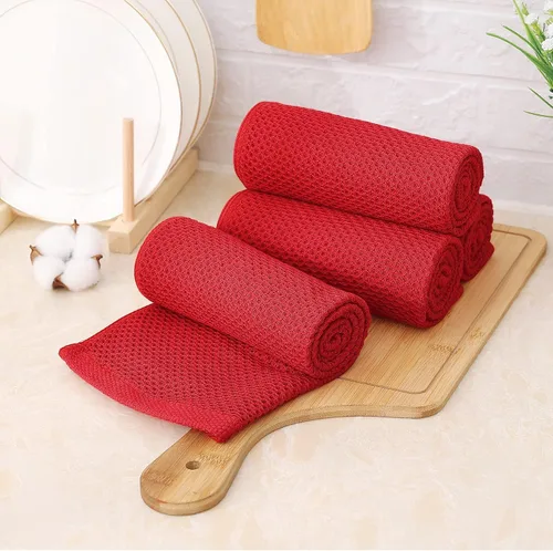 Miniatura 530 de Kitinjoy - Paños de cocina de 100 % algodón, tela de tejido gofrado, paño de limpieza ultrasuave, absorbente y de secado rápido. Beige