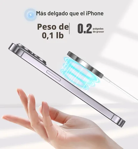 Miniatura 2 de Cargador Inalámbrico Magnético de 15W Cargador Rápido MagSafe para Celular iPhone 17 Pro Max/17 Pro/17 Air/17/16/15/14/13/12 Series Paquete de 2