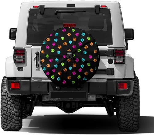 Miniatura 13 de Daisy Flower - Cubierta de neumático de repuesto a prueba de polvo para remolque, RV, SUV y muchos vehículos, 15 pulgadas