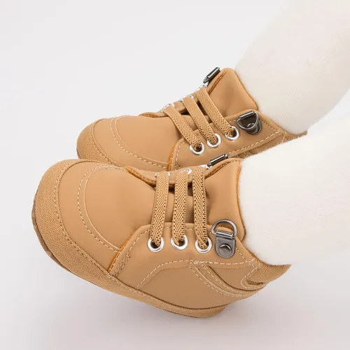 Miniatura 2 de Zapatos para bebés y niñas, tenis de tobillo alto, antideslizantes, suela suave, para niños pequeños, recién nacidos, primeros pasos, zapatos de cuna