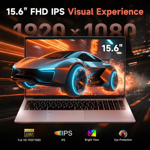 Miniatura 8 de NIMO Laptop para juegos 2026, AMD R7 7735HS (8C/16T, hasta 4.75GHz, Beat i7-12650H) 16GB DDR5 RAM 256GB SSD Computadora comercial con pantalla FHD