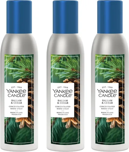 Miniatura 9 de Yankee Candle Ambientador concentrado en aerosol, eliminador de olores para el hogar, baño, corona de otoño, 1.5 onzas (paquete de 3)