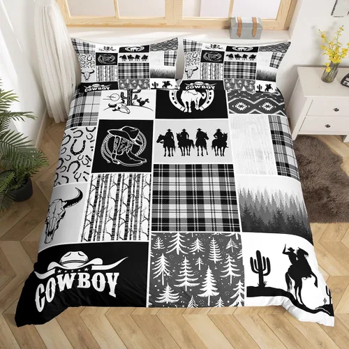 Miniatura 19 de Manfei Juego de funda de edredón de pingüino de dibujos animados para niños, tamaño King, bonito juego de ropa de cama de animales de poste ártico
