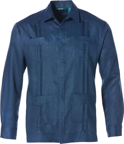 Miniatura 3 de Cubavera Men's 100% Linen Four-Pocket Long Sleeve Button Down Guayabera Shirt (Size Small - 5X Big & Tall)