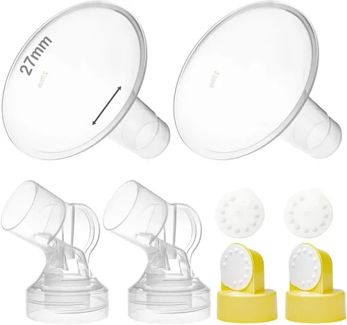 Nenesupply Piezas de la bomba Bridas de 1.063 in compatibles con Medela Brida Brida Válvula Conector de membrana Compatible con Conector Personalfit