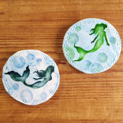 Miniatura 2 de Plantilla de galletas y manualidades de sirenas por Designer Stencils