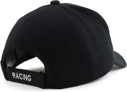 Miniatura 21 de Trendy Apparel Shop Gorra de béisbol con bandera de carreras bordada en 3D
