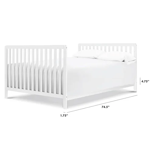 Miniatura 4 de Kit de conversión de cama DaVinci con accesorios ocultos para cama tamaño doble/tamaño completo (M5789) en color blanco en acabado blanco