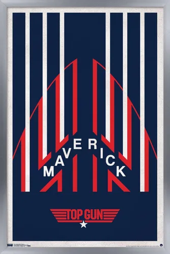 Miniatura 11 de Trends International Top Gun - Póster de pared de casco Maverick, 14.725 x 22.375 pulgadas, versión enmarcada de madera de granero