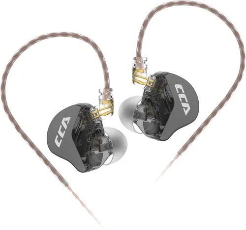 CCA CRA - Auriculares intraurales, diafragma ultrafino, controlador dinámico IEM, sonido claro y graves profundos, auriculares con cable extraíble