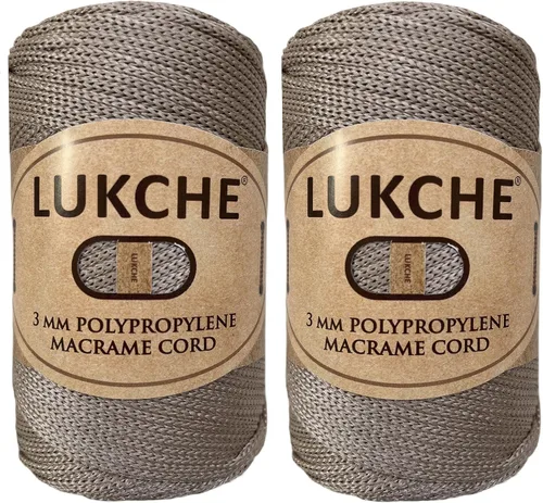 Miniatura 61 de Cordón de macramé de poliéster premium de 3 mm (134.72 metros), (250 g) 100% cuerda de macramé de polipropileno, hilo de crochet de macramé colorido