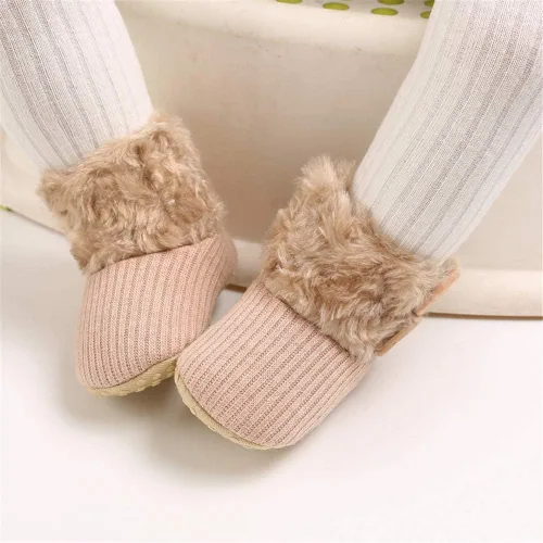 Miniatura 2 de E-FAK Botas para bebé niño y niña, zapatos para recién nacidos, con lazo para nieve, antideslizantes, suela suave, cálidos, para niños pequeños