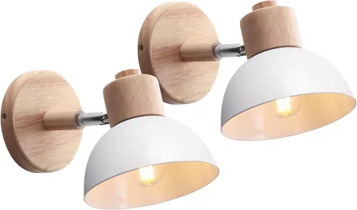 Miniatura 12 de Adjustable Scandinavian Wall Lamp E27 Lighting Fixture Retro Industrial Style for Bedroom Living Room Hallway(Amarillo,1 Pieza)
