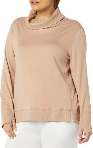 Miniatura 3 de Tienda Essentials Sudadera Studio Terry de manga larga con cuello embudo para mujer