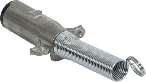 Miniatura 7 de Buyers Products - Conector de remolque de zinc fundido a presión de 2 vías, lado del remolque, pasadores horizontales con resorte, TC2002, PLATA