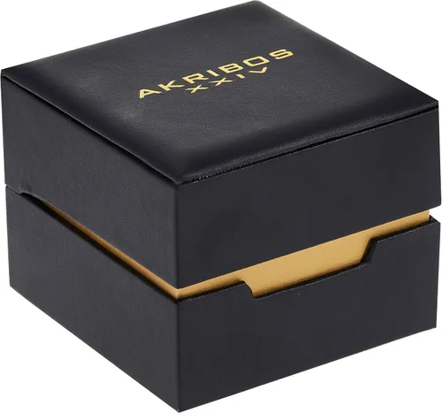 Miniatura 6 de Akribos AK1059 - Reloj con 3 marcadores de diamantes auténticos, correa de piel cómoda, cuarzo japonés