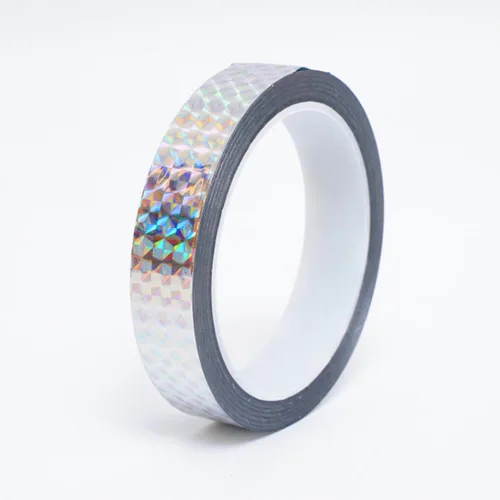 Miniatura 8 de Cinta reflectante holográfica autoadhesiva, cinta reflectante holográfica para mantener alejados a los pájaros, proyectos de manualidades, arte