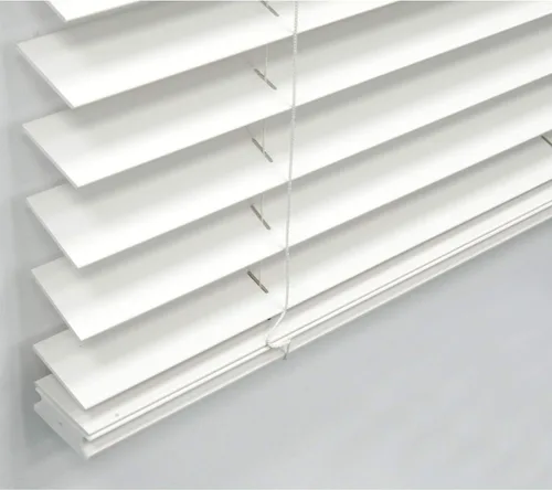 Miniatura 4 de METRO GALAXY Persianas horizontales venecianas de madera sintética de 2 pulgadas, persianas de ventana inalámbricas de montaje interior parcial, 18