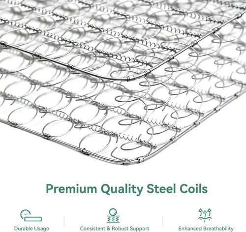 Miniatura 6 de Novilla Colchón híbrido tamaño matrimonial de 6 pulgadas, colchón híbrido de tamaño matrimonial con espuma BioAir Comfort para aliviar la presión