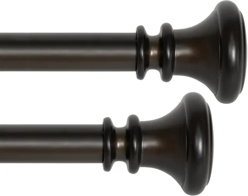 Miniatura 21 de Deco Window - Varilla ajustable para cortinas para ventanas de 18 a 44 pulgadas, poste de hierro de 1 pulgada extendible de alta resistencia