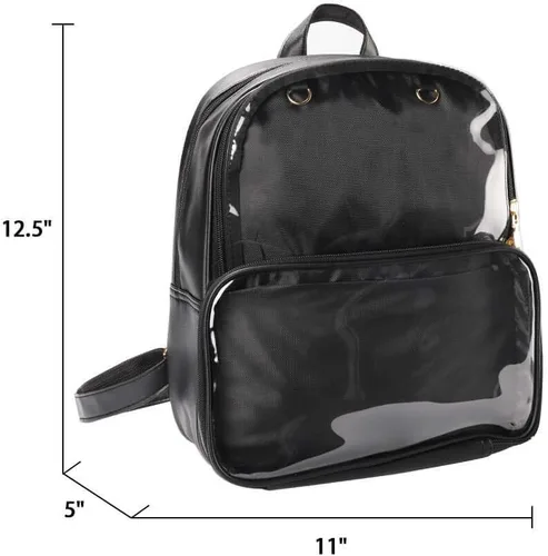 Miniatura 3 de STEAMEDBUN Ita Bag - Mochila de piel sintética con doble ventana, diseño de caramelo, con inserción