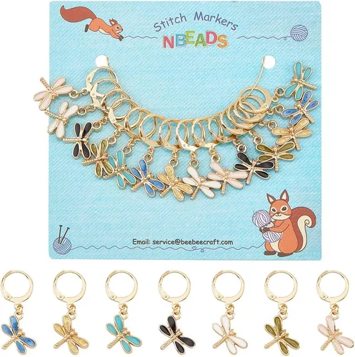 Miniatura 30 de NBEADS 2 Piezas 2 Estilos Cadenas Contador de Filas con Dijes de Abejas, Marcadores de Puntos con Números 0~9 Cuentas Acrílicas Dijes Marcadores