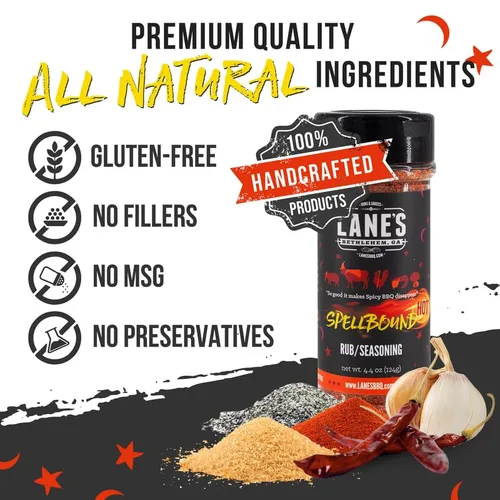 Miniatura 4 de Lane's Spellbound - Condimento para frotar cerdo dulce y picante, condimento natural para frotar los glúteos, frotar costillas para ahumar y asar a