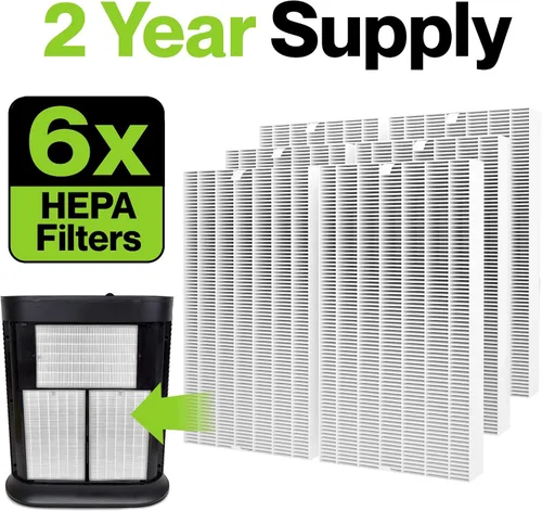 Miniatura 3 de Durabasics Paquete de 6 filtros HEPA compatibles con filtros de repuesto para purificador de aire Honeywell, repuesto para filtro Honeywell R