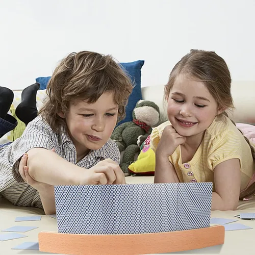 Miniatura 7 de GSE Games & Sports Expert Juego de 4 soportes para naipes de madera, bandejas curvas para puente, manos y pies, Rummy, juegos de cartas UNO