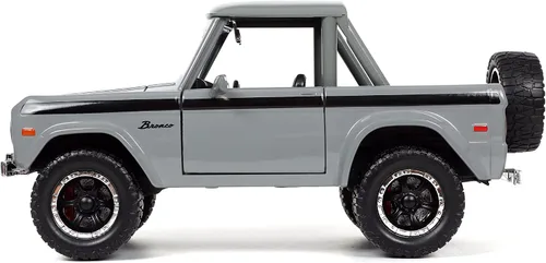Miniatura 4 de Jada Toys Just Trucks 1:24 1973 Ford Bronco Die-cast Car Gris, Juguetes para niños y adultos