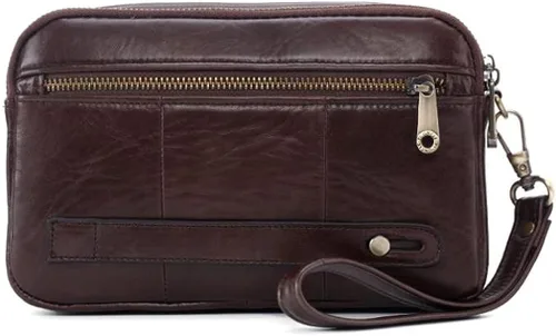 Miniatura 2 de Hebetag Cartera de cuero para hombre organizador de muñeca