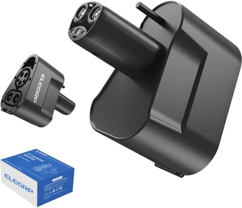 ELEGRP Adaptador CCS1 a NACS, 500A/1000V 250kW carga CC súper rápida, compatible con Tesla modelo S/3/X/Y y todos los vehículos eléctricos NACS,