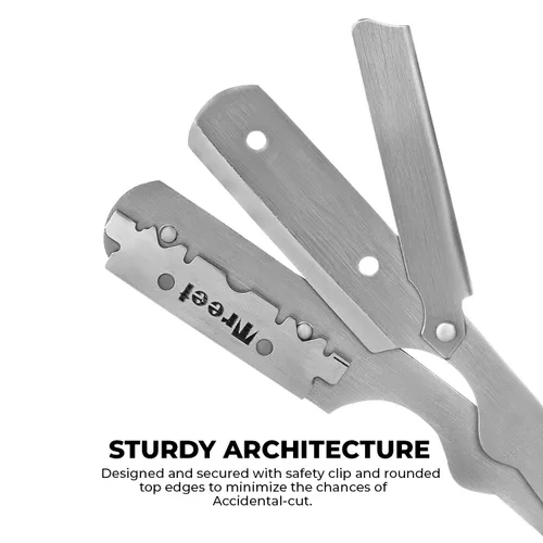 Miniatura 6 de The Cut - Factory - Cuchillas de afeitar rectas de línea exquisita para hombres con cuchillas de filo único ultra afiladas. Cuchilla de afeitar