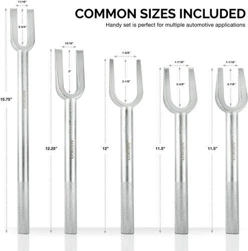 Miniatura 5 de Neiko 20687A Separador de rótula de barra de acoplamiento removedor de extremo de Pickle Fork Set 5 piezas Herramienta de especialidad automotriz