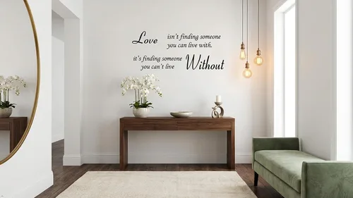Miniatura 7 de Calcomanía de pared negra de 22 x 10 pulgadas, diseño de amor sin cita