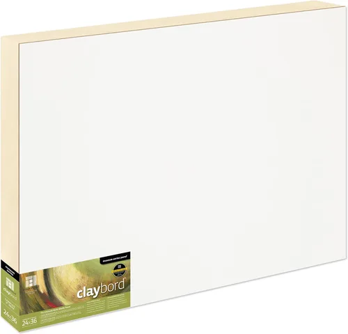 Miniatura 22 de Ampersand Art Supply Panel de pintura de madera: Serie Museo Claybord, 10 "x 10", 2" Perfil con acunado Perfil con cuna de 2