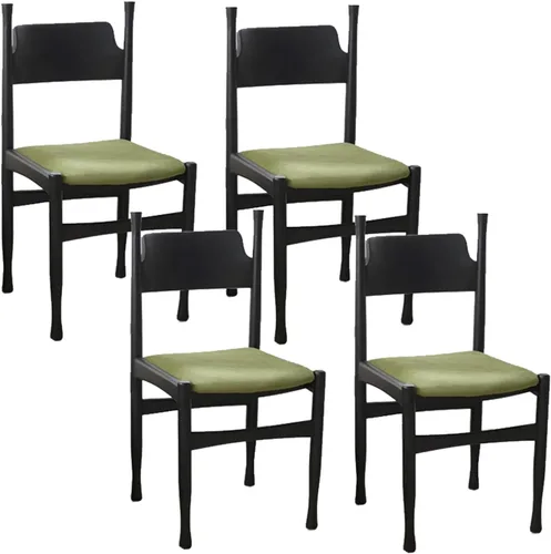Miniatura 16 de Sillas de comedor, modernas sillas de comedor de madera, silla de cocina tapizada, taburete sin brazos de granja, silla ocasional para cocina, sala