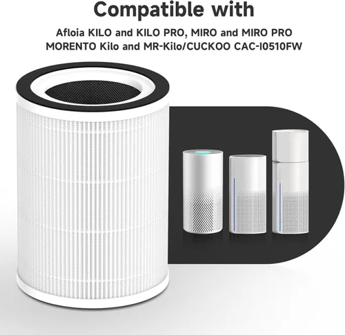 Miniatura 2 de Paquete de 1 filtro de repuesto Kilo compatible con purificador de Afloia Kilo y Kilo PRO, MIRO y MIRO PRO, y purificador MORENTO Kilo/MR-Kilo