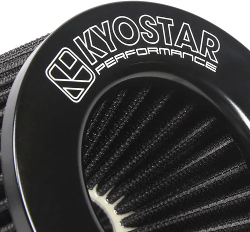 Miniatura 145 de KYOSTAR Filtro de aire universal de alto flujo de 3" (76 mm), entrada de aire frío de cono reutilizable, alto rendimiento, lavable, kit de aire seco