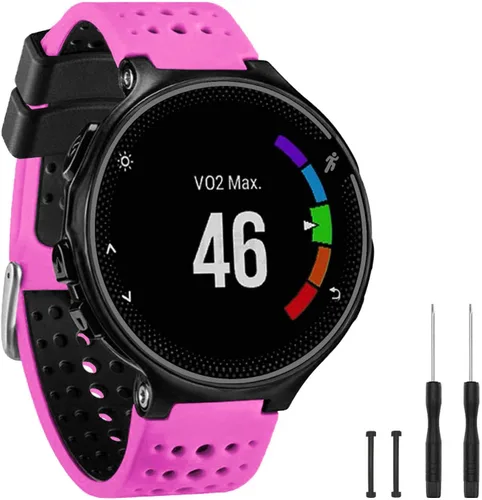 Miniatura 19 de GVangel - Correa compatible con reloj inteligente Garmin Forerunner 235, correa de silicona suave de repuesto para 220/230/235/620/630/735XT/235