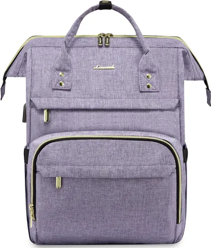 Miniatura 29 de LOVEVOOK Mochila para portátil de mujer, mochila de 15,6 pulgadas con cargador, mochila resistente al agua para profesores, mochila de trabajo