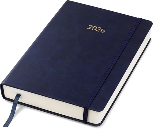 Miniatura 23 de Wykeham's Agenda diaria ejecutiva 2026 – Días festivos y formato – Personalización disponible (marrón, 6 x 4.5 pulgadas)