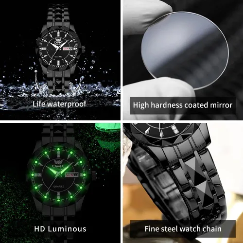 Miniatura 3 de Relojes para mujer, reloj de moda para mujer, reloj de pulsera de cuarzo analógico impermeable de acero inoxidable para mujeres y niñas