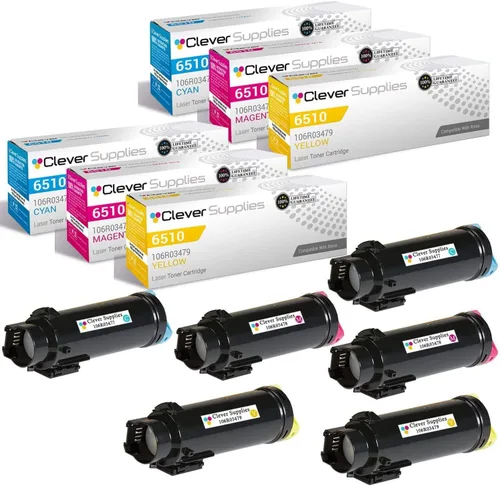 Miniatura 368 de CS compatible Xerox Phaser 6510/WorkCentre 6515 (106r03480) 2 cartuchos de tóner negro para Phaser 6510, WorkCentre 6515 2 negro