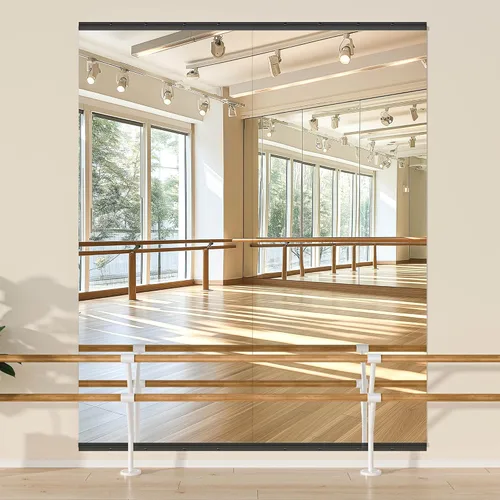 Miniatura 43 de Hasipu 3 piezas de espejos para gimnasio en casa de 48''x24'', espejos grandes de cuerpo entero montados en la pared para yoga, baile, fitness