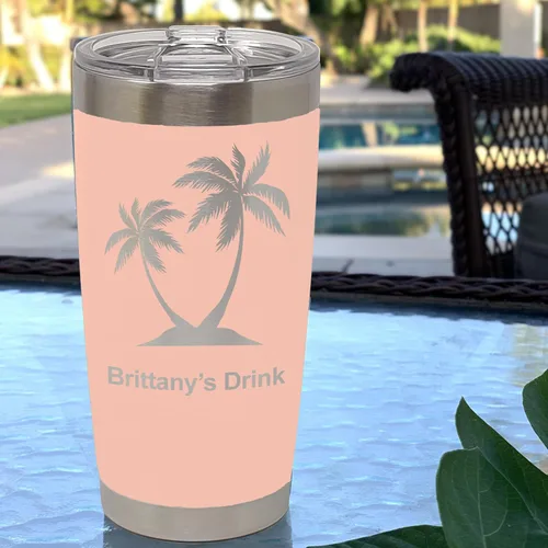 Miniatura 2 de LaserGram Vaso aislado al vacío de 20 onzas, sirena, grabado personalizado incluido (negro)