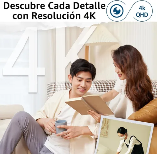 Miniatura 3 de Cámara inalámbrica pequeña 4K Wifi Cámara de seguridad Mini cámara para interiores y exteriores, cámara portátil inteligente para perros y mascotas